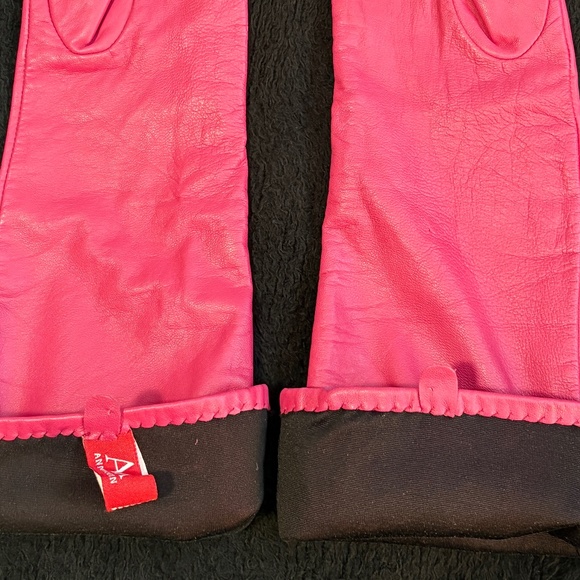 Rare Vintage Anne Klein Pink Elbow Length Gloves - Picture 6 of 10